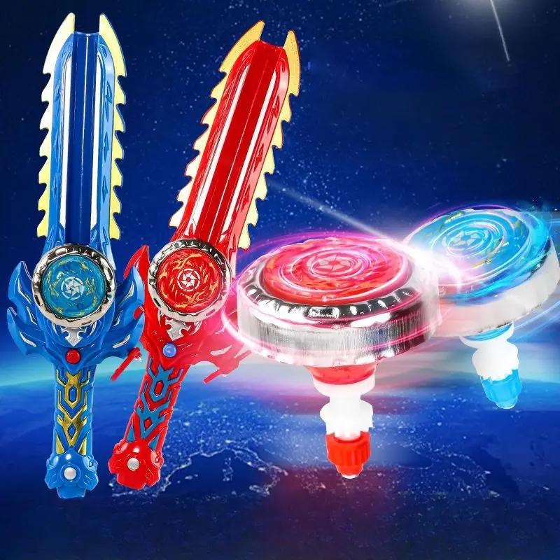 New Sword-Shaped Gyroscope Toy Sword Launcher Spinning Top Multiplayer Interactive Game Battle Gyro Boy Toy