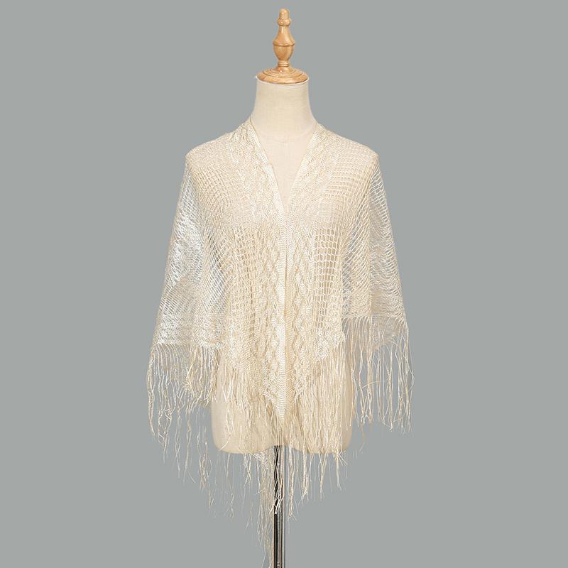 Однотонный кружевной треугольный шарф Женская шаль для вечерних платьев Ажурная сетчатая свадебная шаль для невесты и подружек невесты Свадебная вечеринка Шаль Женские накидки и шали