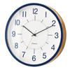 Interform Wall Clock Radio Clock Lefteo Blue Wood Diameter 30cm CL-3709BL