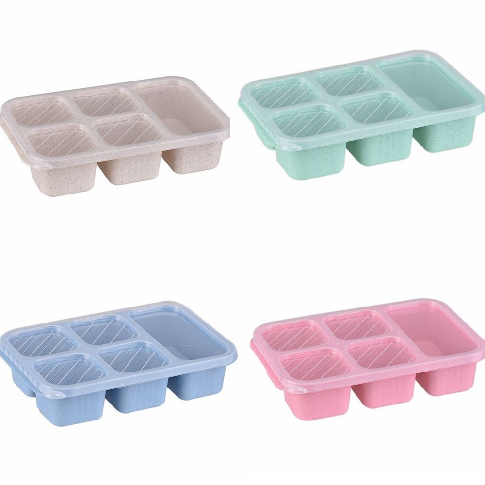 Plastic Fruits Box Transparent Lid Food Storage Box Fresh-keeping Lunch Box Students