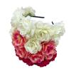 Photo Props Rose Flower Headpiece Wedding Festivals Headwear Floral Crown Hairband  for Women Girls