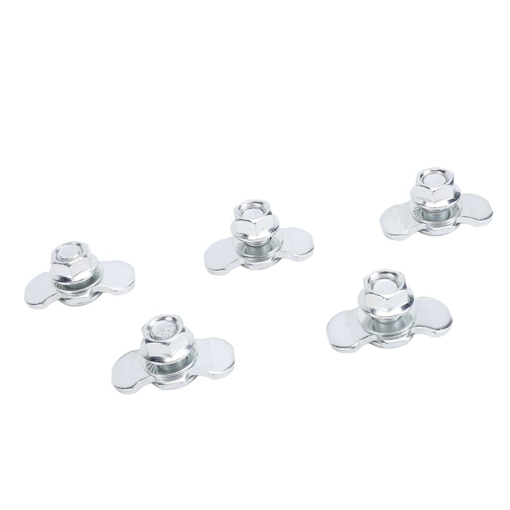 5pcs L Track Double Lug Threaded Stud Nut Fitting M10x20mm for Truck Bed Trailer Control Pickup RV ATV