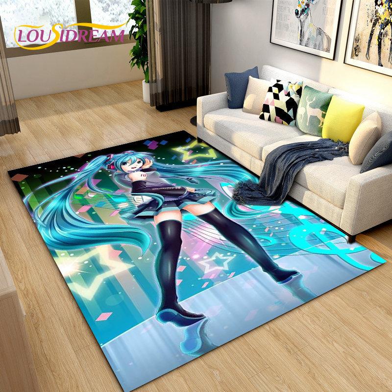 Японская музыка, аниме, мультфильм, 3D коврик, ковер для гостиной, спальни, диван, коврик для украшения, детские игры, нескользящий напольный коврик