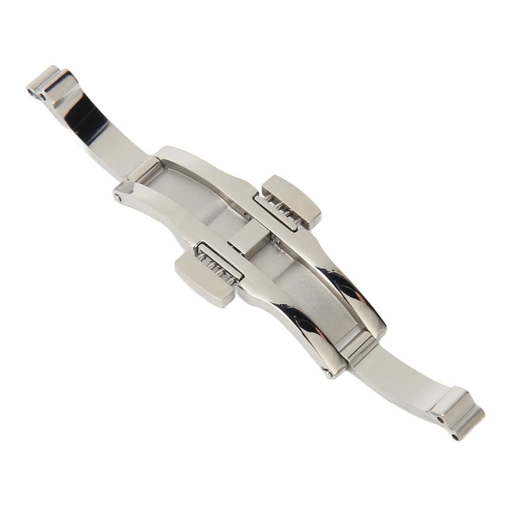 Double Button Watch Deployment Clasp Stainless Steel Strap Clasp Replacement Accessory 5 X 21