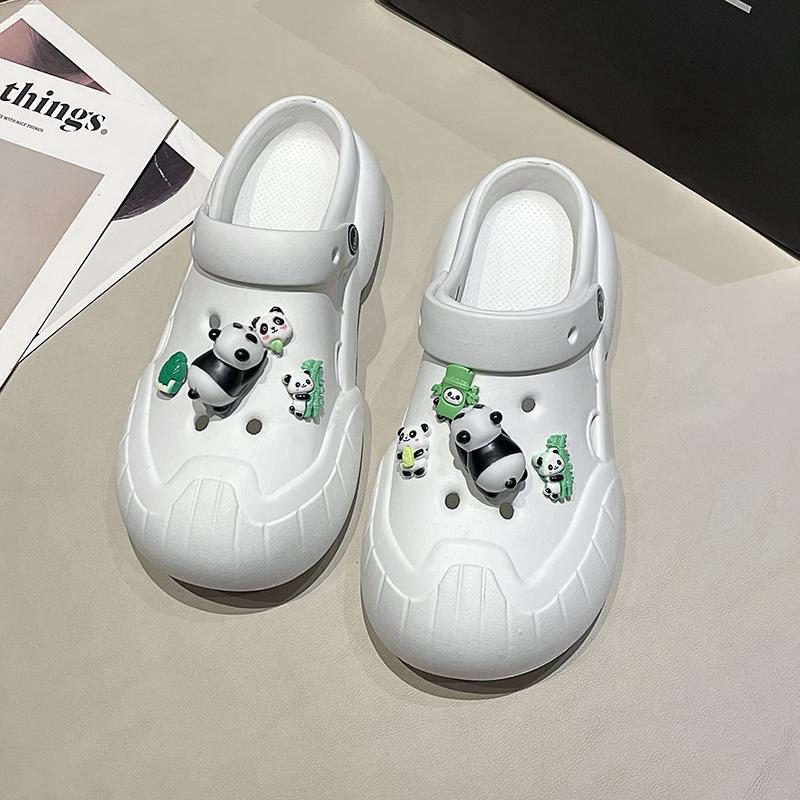 Men's Women's Baotou Platform Trend Heighten Hole Shoes Outdoor Non Slip Lightweight Comfortable Sandals Lovers Hawaii Casual Half Shoes