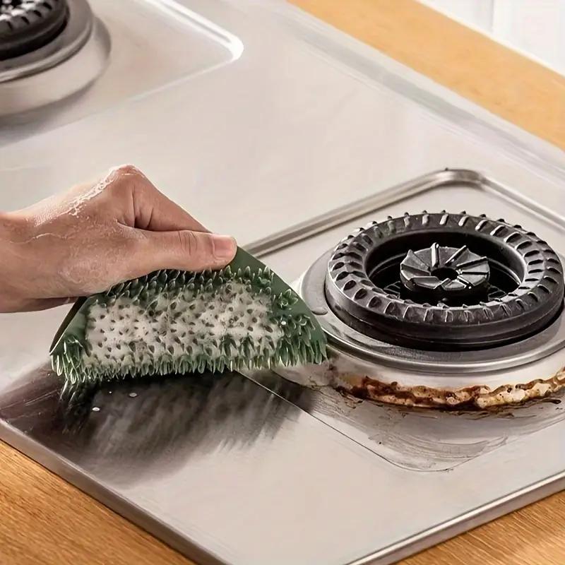 1 шт. Силиконовая щетка для чистки фруктов и овощей, щетка для мытья посуды, бытовая кухонная дезинфекция, не легко прилипает масло, губка для мытья посуды, щетка для горшка