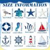 24pcs Wooden Sea Animals Hanging Ornament Ocean Themed Signs Decorations  for Wall Tropical Bar