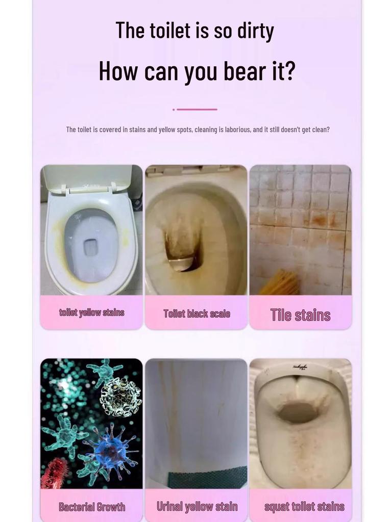 Туалетный очиститель с цветочным ароматом - Сильный дезодорирующий, удаление пятен, стойкий аромат для ванной комнаты и плитки