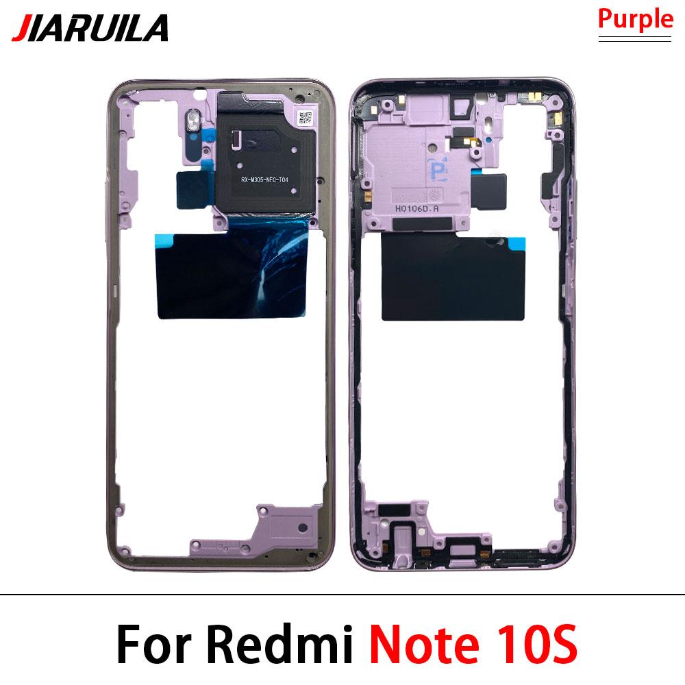 Протестировано для Xiaomi Redmi Note 10S 10 4G 5G Корпус Средняя Рамка Чехол Средняя Рамка Рамка Боковой Панели Запасные Части С Боковой Клавишей