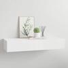 VidaXL Wall Shelf with Drawer Floating Cabinet Hanging Shelf Wall Mount Living Room Home White 330255