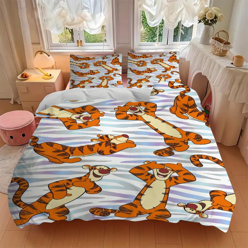 Tiger Stripes Adventure Print 3Pcs Bedding Setduvet Cover With 2 Bedropillowcase Home Birthday Gift