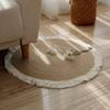 Cotton Thread Circular Carpet Japanese Tassel Harajuku Style Bedside Carpet Nordic Living Room Floor Mat