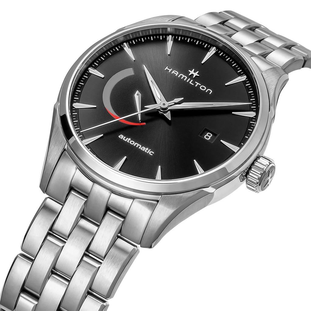 Watch Jazzmaster Power Reserve Auto Jazzmaster Black Dial Stainless Steel Sapphire Crystal Automatic Winding 5 ATM Water Resistant 42MM Swiss Watch