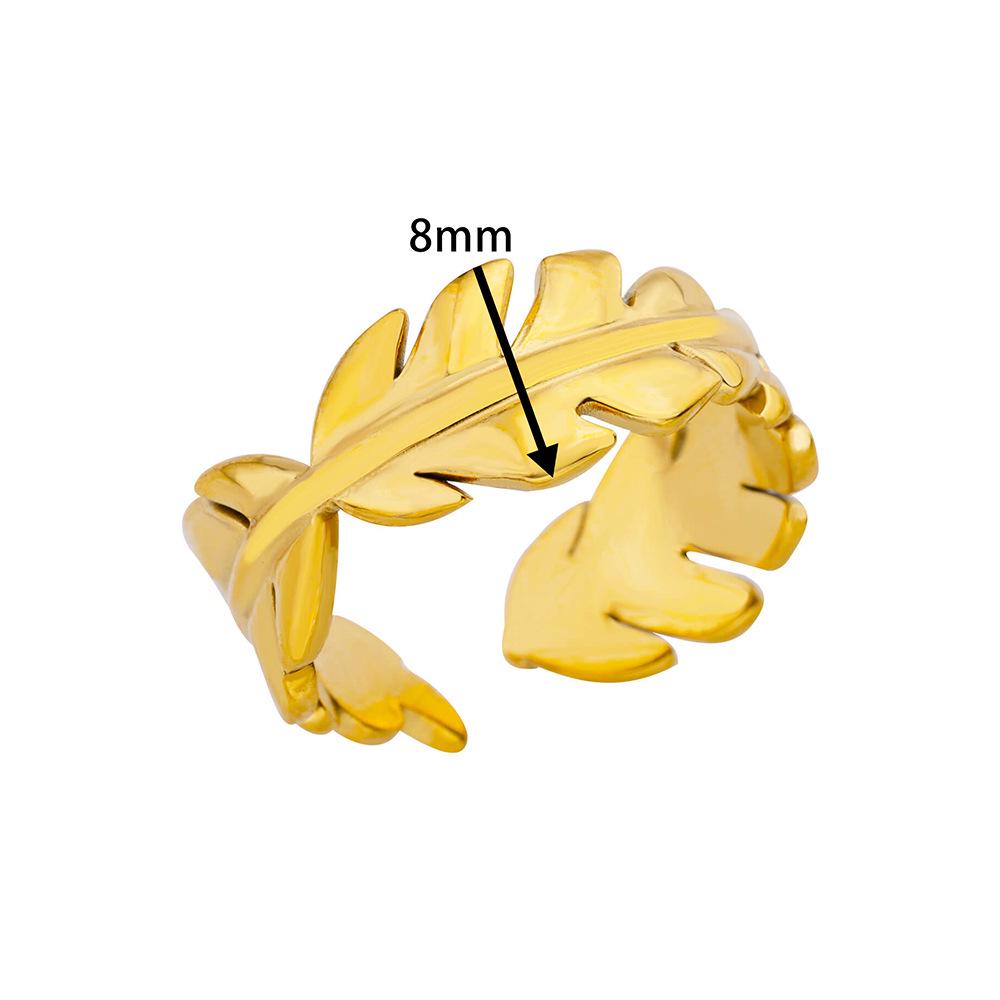 Stainless Steel Heart Geometric Hydraulic Ring for Women