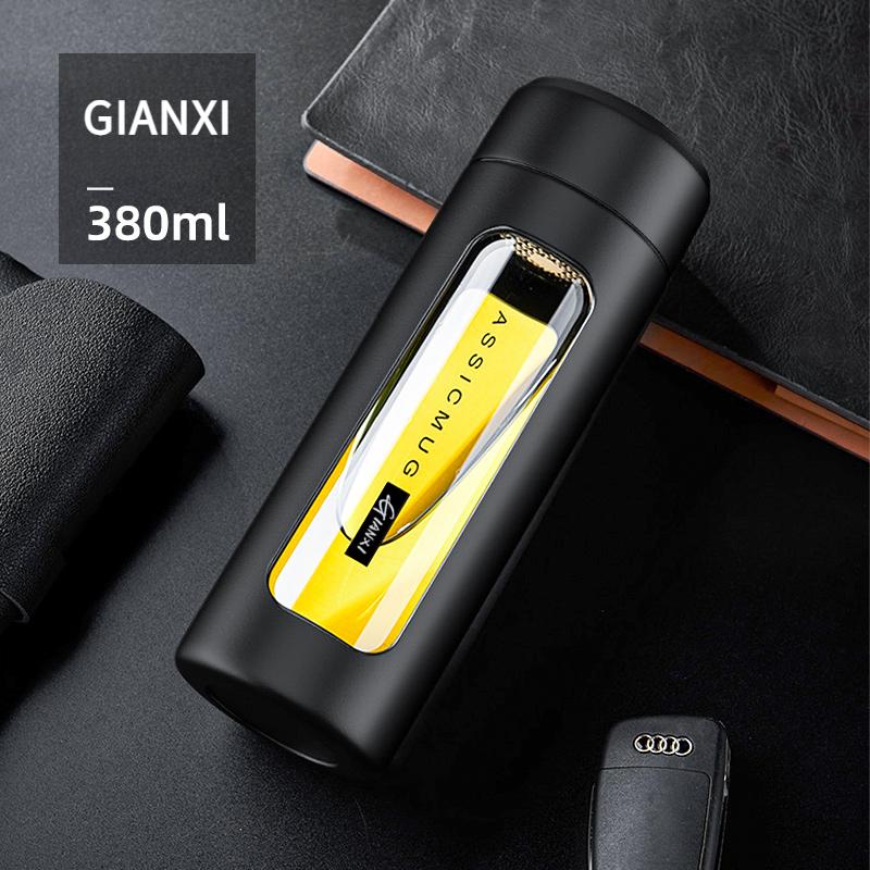 Портативный стеклянный пластиковый слой изолированный стакан офисный стакан для чая с высокой термостойкостью фильтр для разделения воды