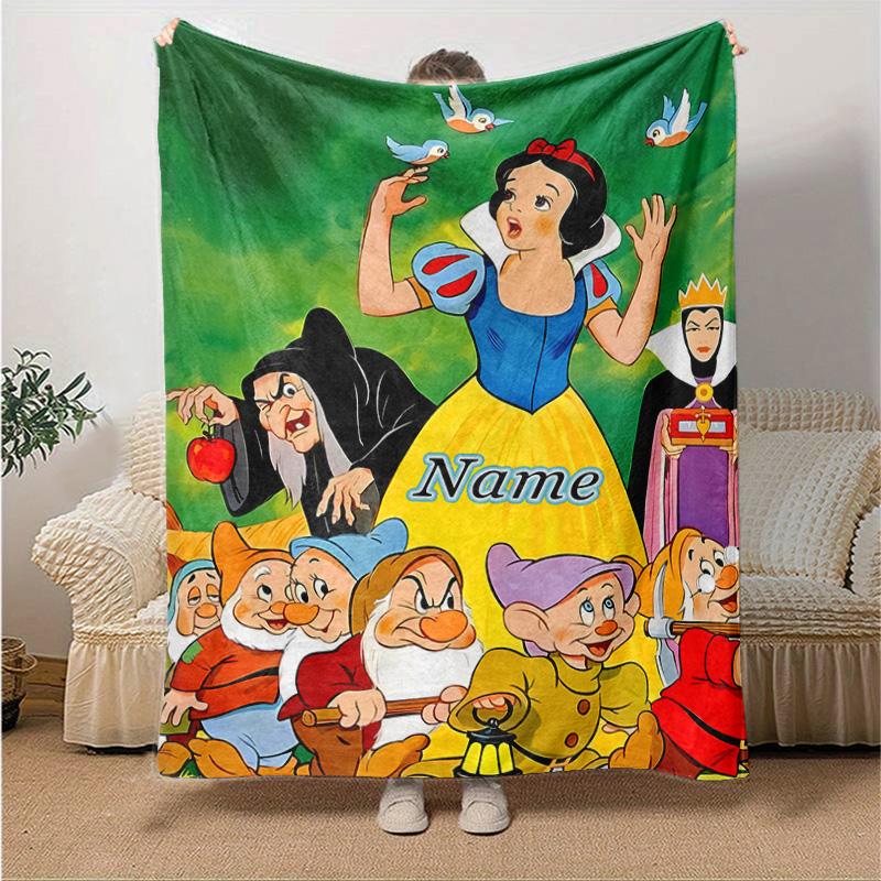 Custom 1pc Snow White's Royal Adventure Blanket, Soft And Comfortable Blanket, Casual Warm, Camping Travel Blanket, Good Birthday Gift Q9083