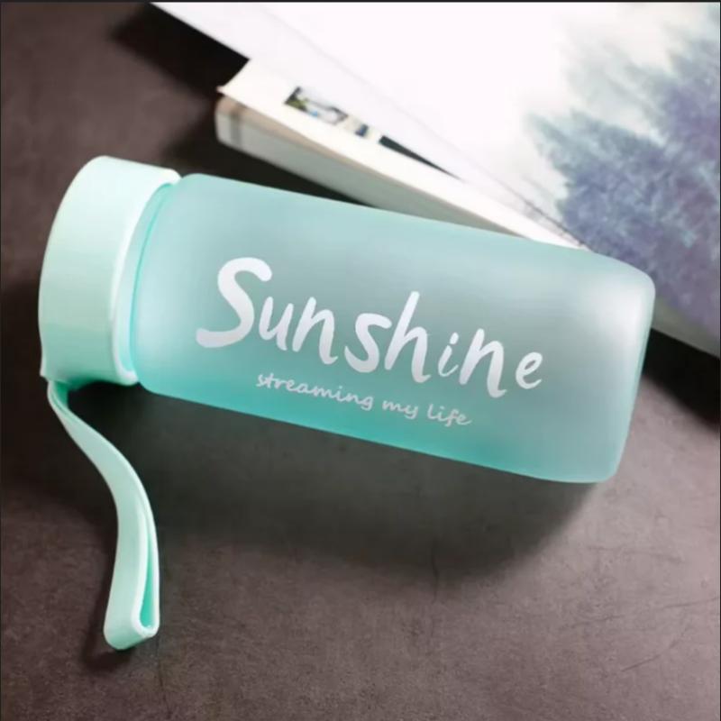 600 мл Бутылка для воды Портативная Спортивная Матовая Пластиковая Чашка для воды Герметичная Посуда для соков и напитков Кружка для пары Студенческая Прозрачный Чайник