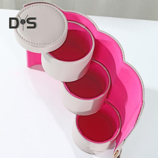 Портативная сумка для хранения ювелирных изделий, большая вместимость, многофункциональный многослойный органайзер для хранения ожерелий, колец, сережек, футляр для ювелирных изделий