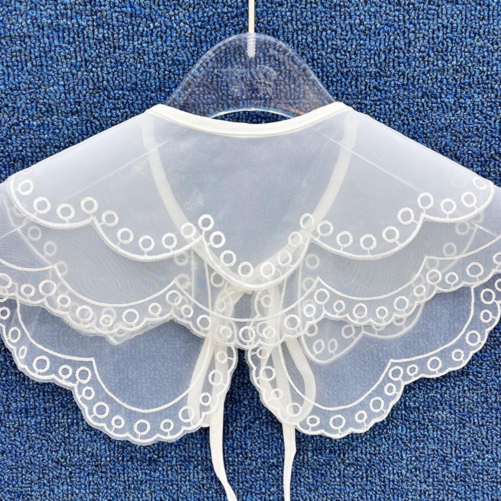 Women's Lace Collar Detachable Shirt Cloak Fake False Collars Dress Blouse Decor