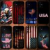 КРУТЫЙ Американский Флаг США Чехол для Телефона Для Samsung S24,S21,S22,S23,S30,Ultra,S20,Plus,Fe,Lite,Note,10,9,5G Черный Мягкий Чехол