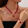 Trend Pearl Bracelet Necklace Set Female Niche High-end Sense Light Luxury Love Collarbone Chain