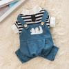 New Pet Clothes Puppy Dog Autumn and Winter Thin Four-legged Clothes Leash Overalls Teddy Bear Clothing