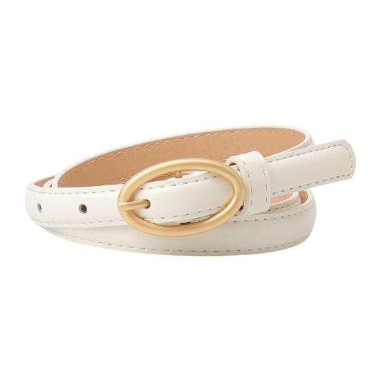 Женский ремень с металлической овальной пряжкой, декором и несколькими отверстиями, регулируемая длина, пояс из искусственной кожи, аксессуар для рубашки или свитера