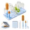 VOGOGE Travel Bottle Cleaner with Bottle Brush and Portable Bottle Drying Baby Travel Blue Rack, Essentials,