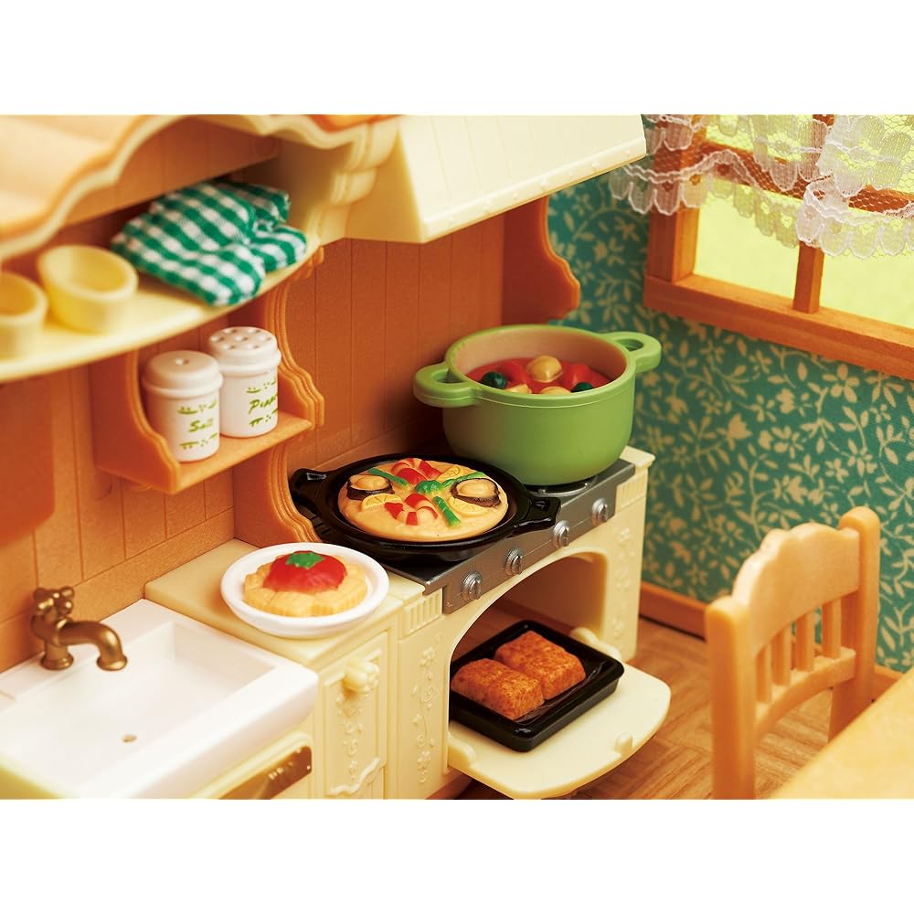 Sylvanian Families EPOCH Кухонный набор Мебель Игрушка для кукольного домика Возраст 3+