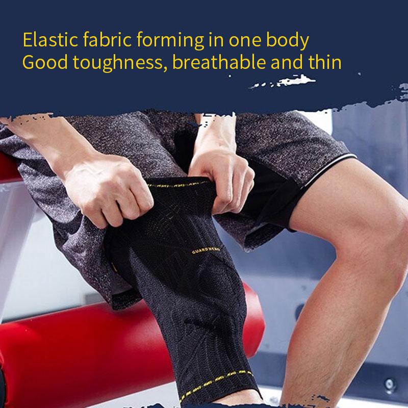 Support 1pcs Silicone Compression Knee Sports Spring Breathable Knee Pads Support For Running Fitness Volleyball Knee Protector