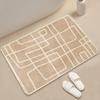 Modern Simple Non-slip Mat Household Bathroom Entrance Suction Mat Simple Line Diatom Mud Mat