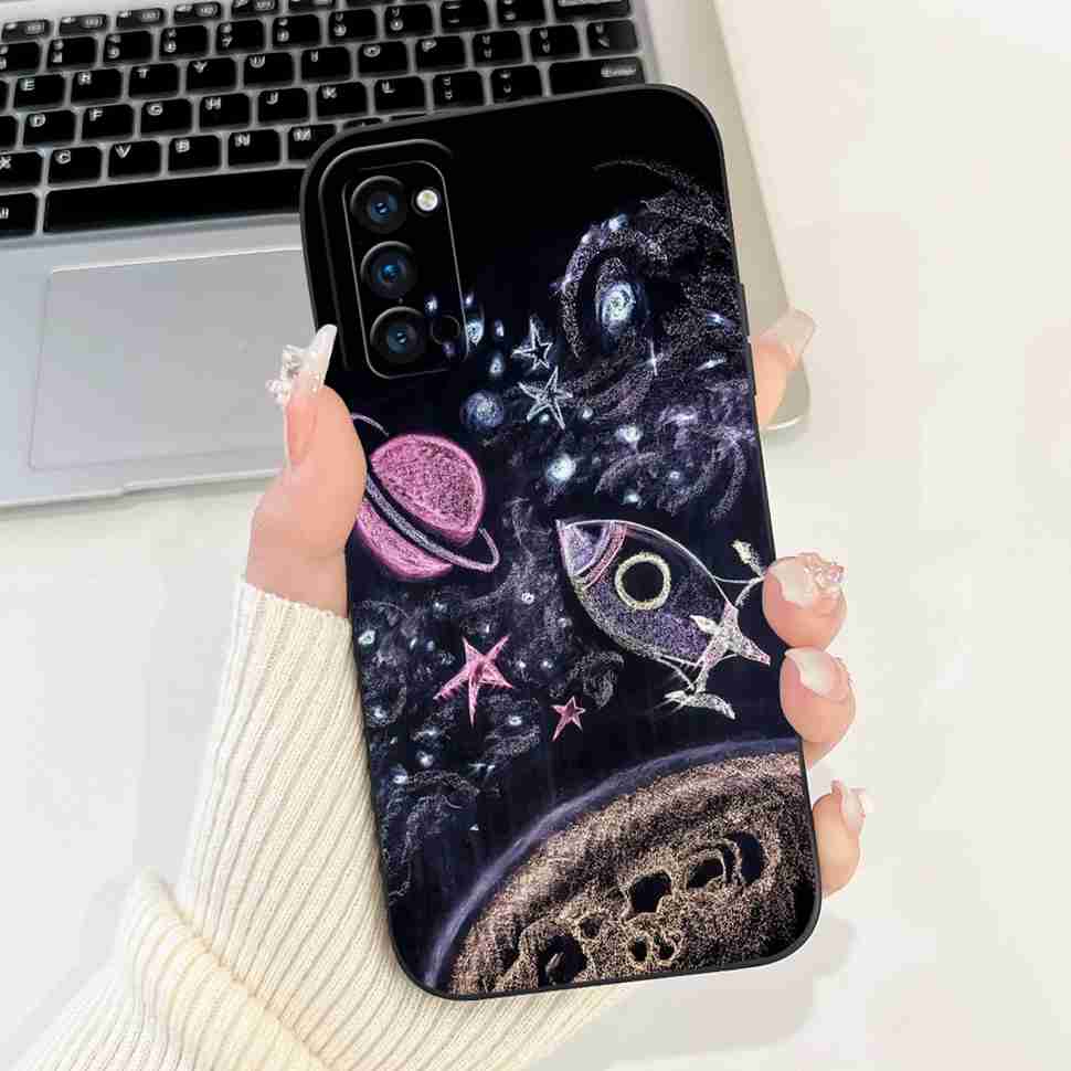 For Oppo Reno4 Pro 5G Case CPH2089 Luxury Art Painted Cover For Oppo Reno4 Reno 4 Pro 5G Phone Case Protector Soft Cover