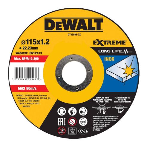 Dewalt Metal Disc 115x1.2mm Inox
