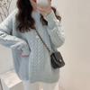 Soft Round Neck Pullover Sweater Women Loose Outer Wear 2022 Early Autumn Japanese Loose Twist Knit Sweater Pullover Female Top