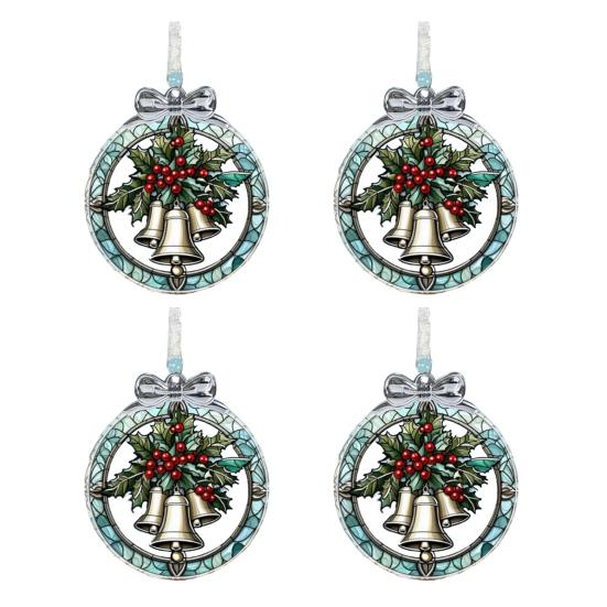Колокольчик из витражного стекла Маленький колокольчик Ловец солнца Окно Рождественская елка Подвесные украшения