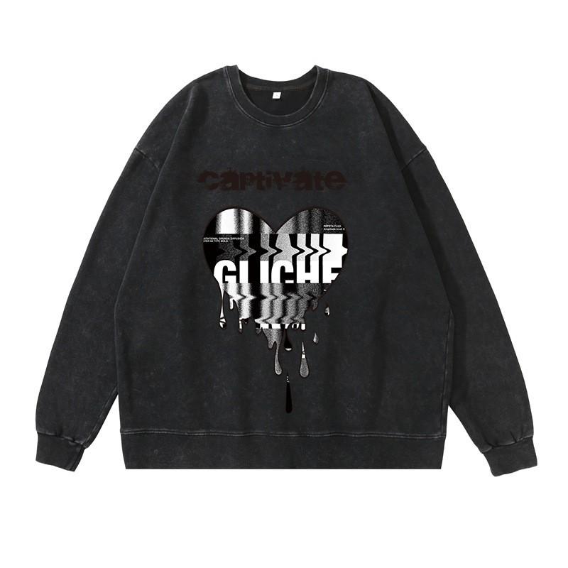 Vintage Sweatshirts Male Washed Cotton Sportswear Spring Autumn Pullovers Casual Hoodie Hip Hop Streetwers