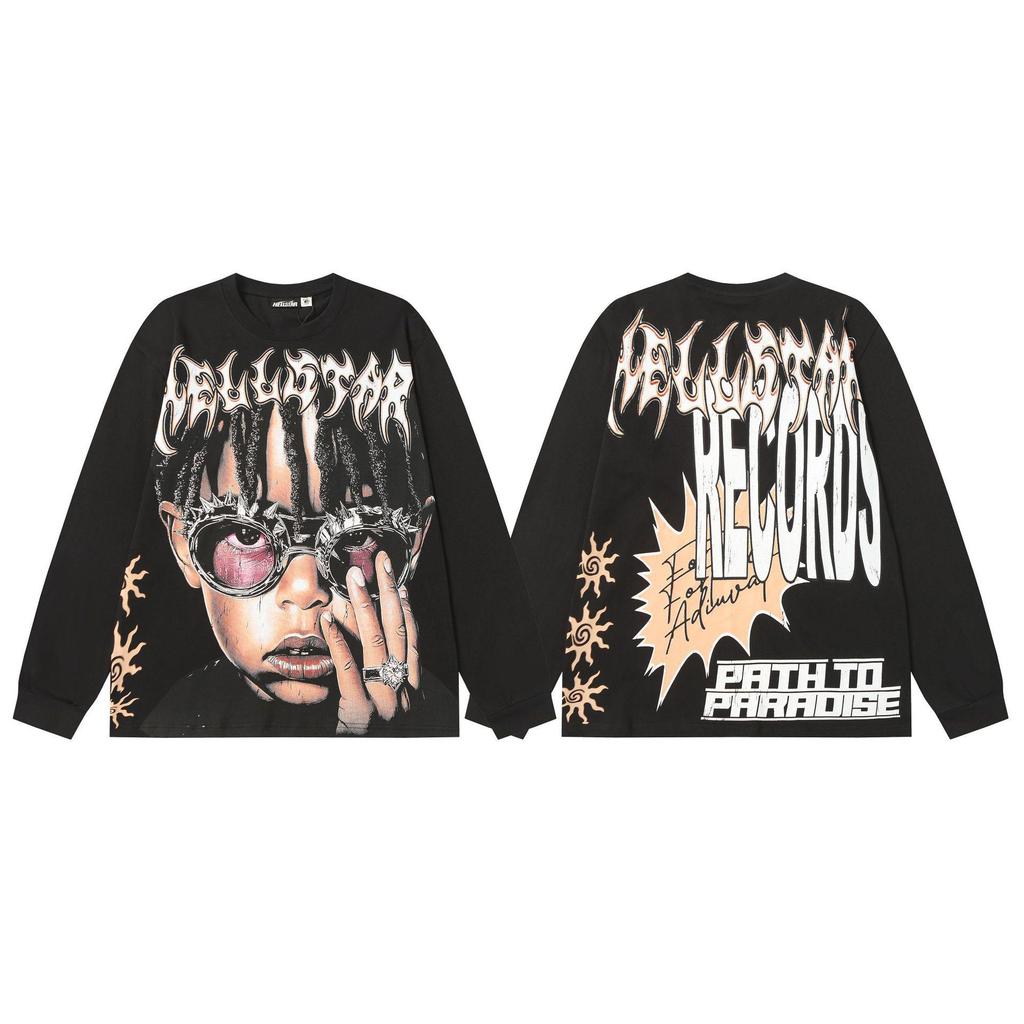 Кросс 2025 Hellstar Модный Уличный Свободный Худи с Длинным Рукавом для Мужчин и Женщин – Осенняя Одежда