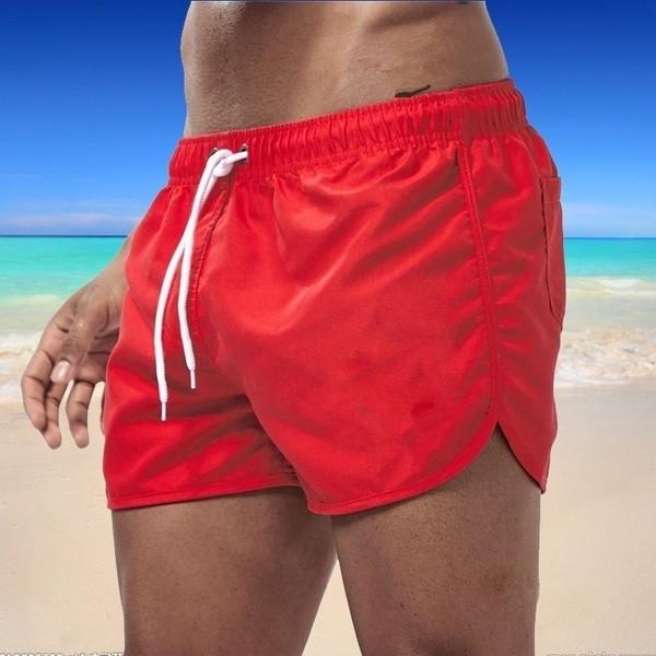 Men's Multi-color Three-quarter Length Beach Shorts - Polyester Fashion Sportswear