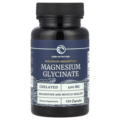 Глицинат магния, Максимальное усвоение, 400 мг, 120 капсул (200 мг на капсулу)