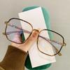 Anti-Blue Light Plain Large Frame Irregular Polygonal Glasses Frame Jelly Glasses Frame 9157 Flat Light Batch