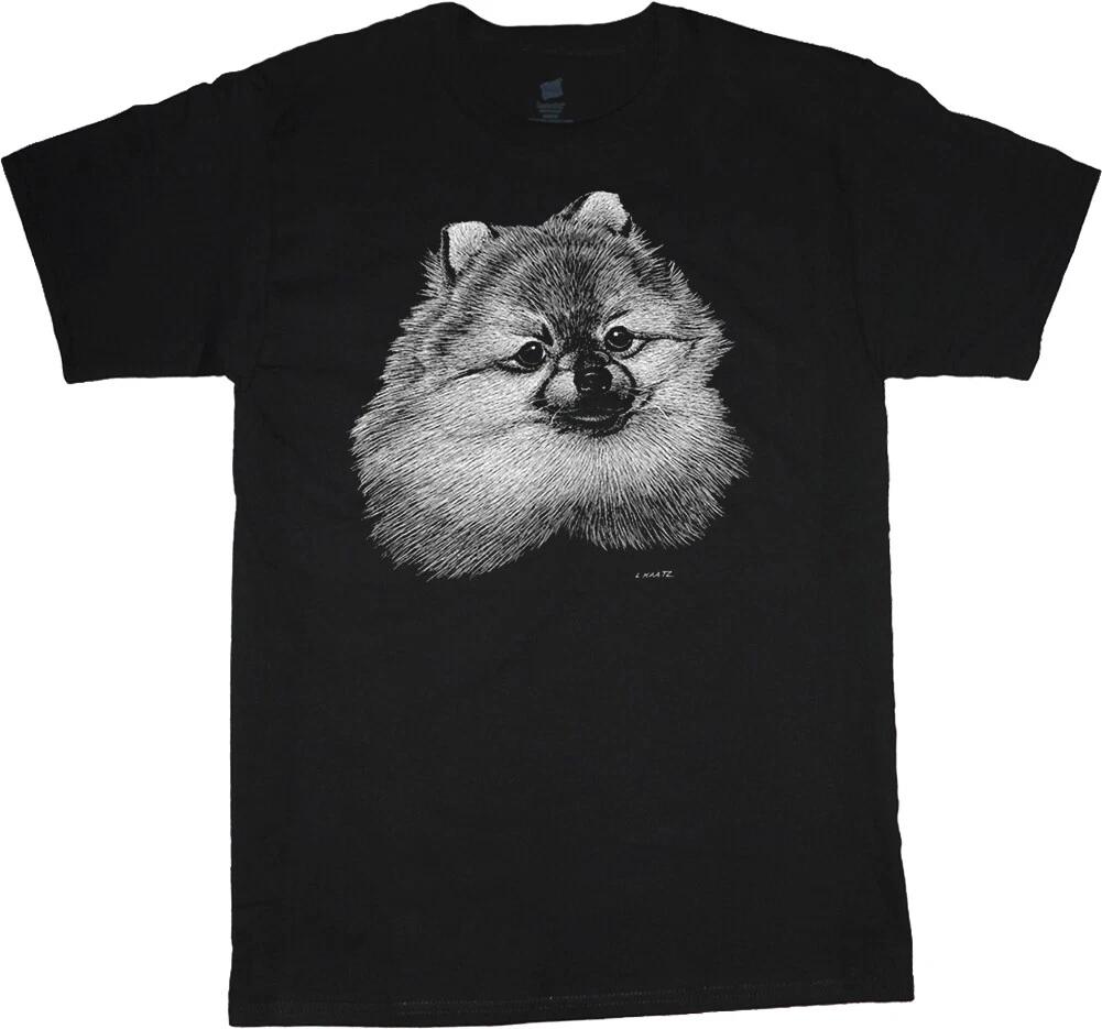 Pomeranian T-shirt Dog Breed Pom Pom Face Tee Men's Dog Person Gift