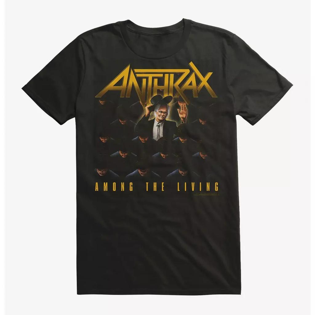 Anthrax Fist Full of Metal Band TShirt Cotton Graphic Tee Unisex Unisex Summer Streetwear