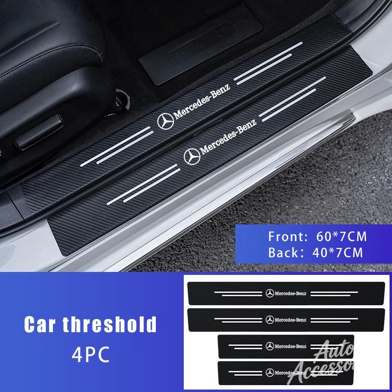 CDR4 1/4PC Car Trunk Bumper Door Sill Threshold Protector Strip For Mercedes Benz AMG C200 W108 W124 W126 W140 W168 W169 W176 Sticker