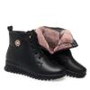 Autumn and Winter Cotton Shoes Women's Non-slip Flat-soled Short Boots Fleece Leather Shoes  Elderly Women's Shoes Soft-soled Martin Boots