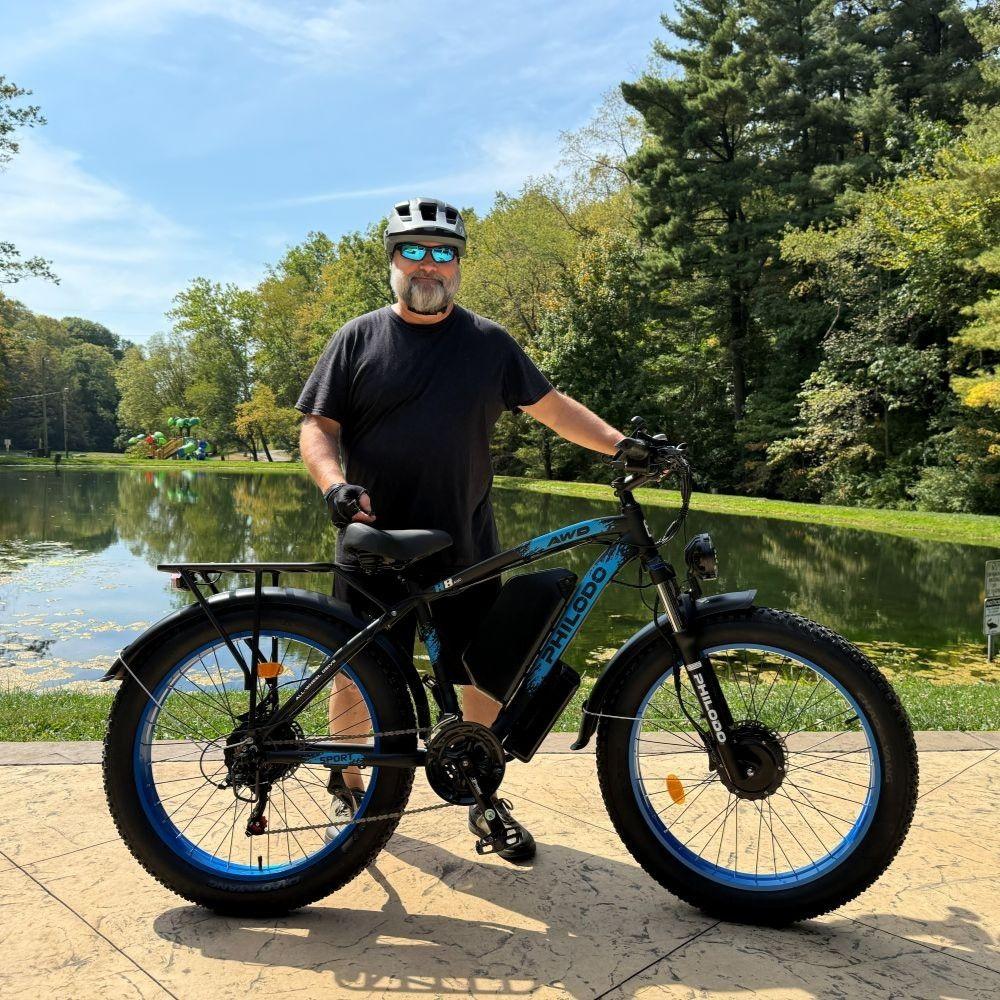 Electric bicycle PHILODO H8, 3000W motor, 48V 26Ah battery, top speed 56 km/h, cruising range 100km, 26x4.0 inch tires