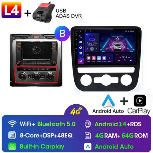 Fortress AI Voice Wireless CarPlay Android Auto Radio для Volkswagen Scirocco 2008-2013 4G Car Multimedia GPS 2din autoradio