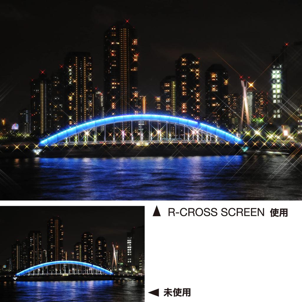 Kenko Cross Filter PRO1D Screen N 55 мм Cross Effect для ночного и легкого производства Тонкая рамка 825167 Специальный R-Cross (W) Виды из 4 частей, Иллюминации,
