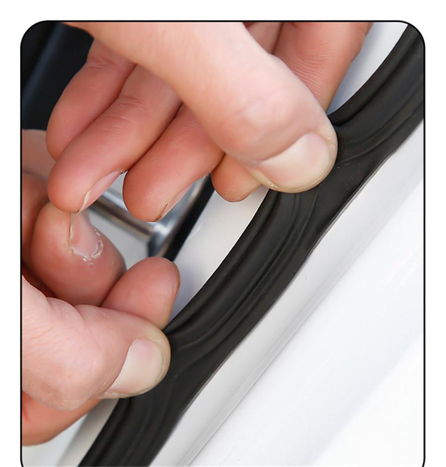 10M Thickening Auto Door Rubber Seal Strip Double Layer Sealing Adhesive 12×10mm