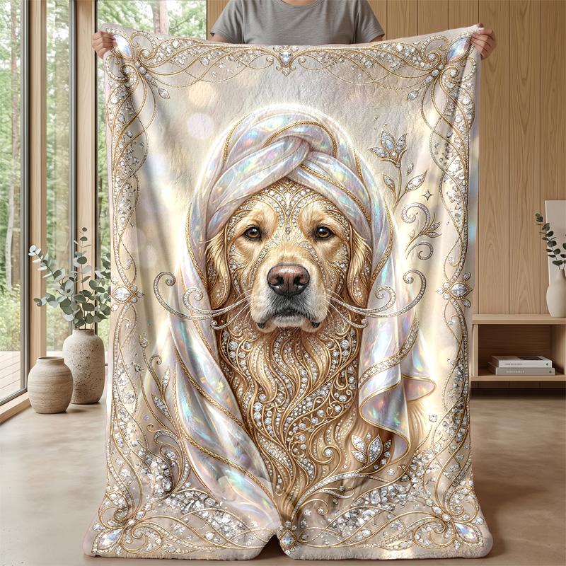 Golden Corgi Dreams Theme blanket Lightweight Warm Flannel Blanket Decorative Throw Blanket for Home Decoration