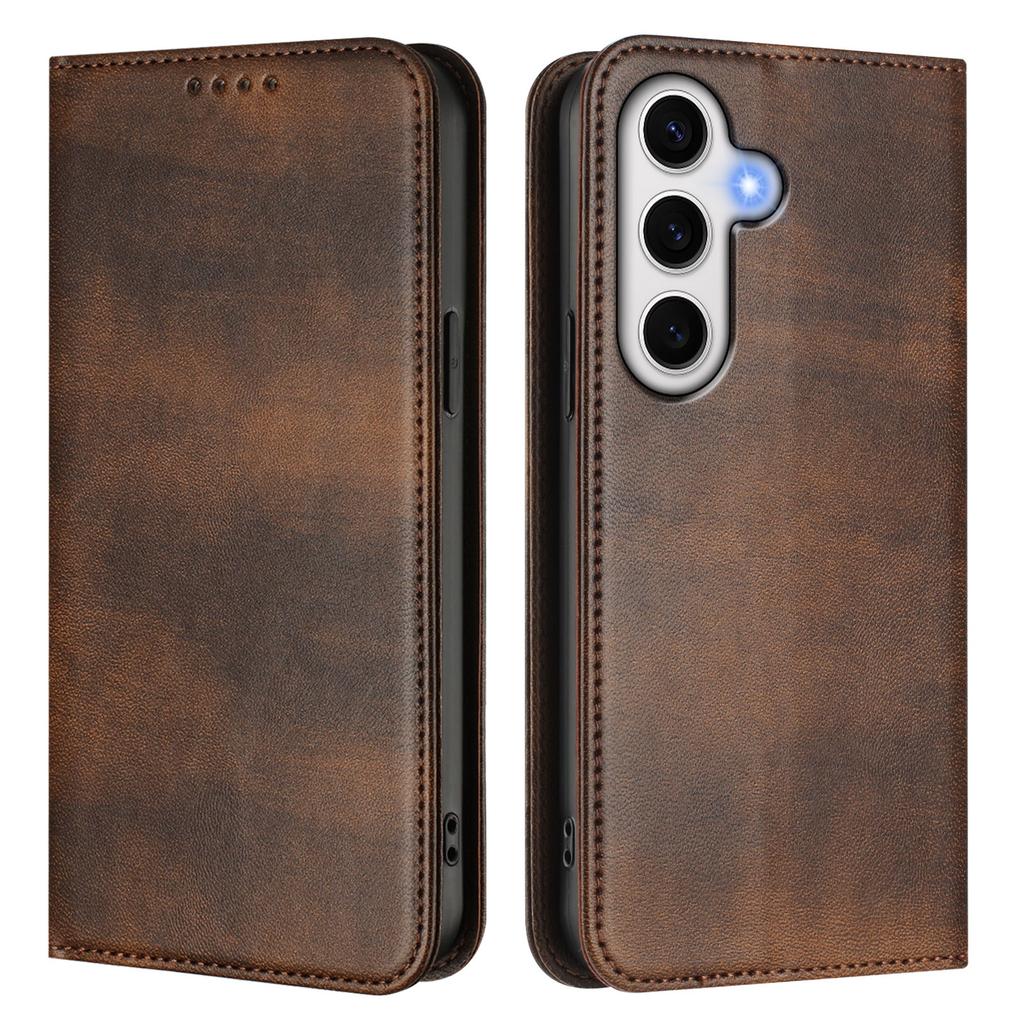 For Samsung Galaxy S24 FE Wallet Cases Retro Texture RFID Blocking Leather Phone Cover